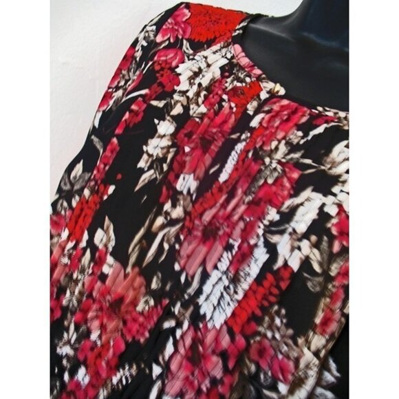 Womens Roz&Ali Size Small Red&Black Long sleeves, ribbed, Tunic, very soft. - Picture 2 of 7